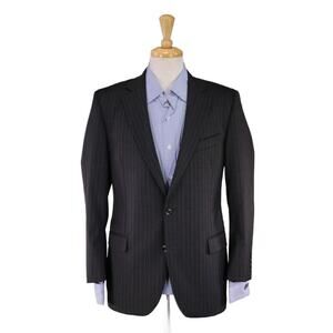 Brooks Brothers 1818 Fitzgerald Gray Pinstripe 2-Btn Suit Jacket Blazer 40S